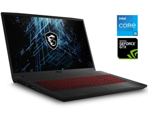 Игровой ноутбук MSI GF75 Thin / 17.3" (1920x1080) IPS / Intel Core i5-10300H (4 (8) ядра по 2.5 - 4.5 GHz) / 16 GB DDR4 / 512 GB SSD M.2 / nVidia GeForce GTX 1650, 4 GB GDDR6, 128-bit / WebCam Игровой ноутбук MSI GF75 Thin / 17.3" (1920x1080) IPS / Intel Core i5-10300H (4 (8) ядра по 2.5 - 4.5 GHz) / 16 GB DDR4 / 512 GB SSD M.2 / nVidia GeForce GTX 1650, 4 GB GDDR6, 128-bit / WebCam