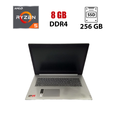 Ультрабук Б-клас Lenovo IdeaPad L340-17API / 17.3" (1600x900) TN / AMD Ryzen 5 3500U (4 (8) ядра по 2.1 - 3.7 GHz) / 8 GB DDR4 / 256 GB SSD NVMe / AMD Radeon Vega 8 Graphics / WebCam / Win 10 Lic