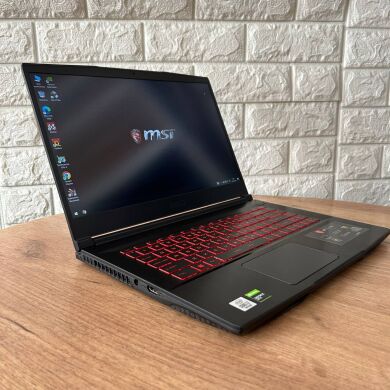 Ігровий ноутбук MSI GF63 Thin 10SDR / 15.6" (1920x1080) IPS / Intel Core i7-10750H (6 (12) ядер по 2.6 - 5.0 GHz) / 16 GB DDR4 / 256 GB SSD / nVidia GeForce GTX 1660 Ti, 6 GB GDDR6, 192-bit / WebCam Ігровий ноутбук MSI GF63 Thin 10SDR / 15.6" (1920x1080) IPS / Intel Core i7-10750H (6 (12) ядер по 2.6 - 5.0 GHz) / 16 GB DDR4 / 256 GB SSD / nVidia GeForce GTX 1660 Ti, 6 GB GDDR6, 192-bit / WebCam