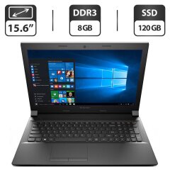 Ноутбук Lenovo IdeaPad B50-80 / 15.6" (1366x768) TN / Intel Core i5-5200U (2 (4) ядра по 2.2 - 2.7 GHz) / 8 GB DDR3 / 120 GB SSD / Intel HD Graphics 5500 / WebCam / DVD-ROM / HDMI + Бездротова мишка у подарунок