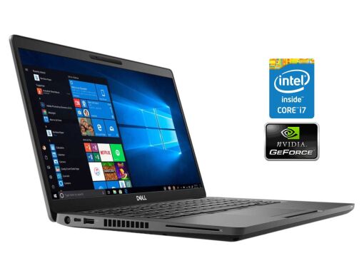 Ігровий ноутбук Б-клас Dell Latitude 5401 / 14" (1920x1080) IPS Touch / Intel Core i7-9850H (6 (12) ядра по 2.6 - 4.6 GHz) / 16 GB DDR4 / 256 GB SSD / nVidia GeForce MX150, 2 GB GDDR5, 64-bit / WebCam