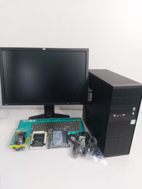 Комплект: системный блок Hyundai Black Tower / Intel Core i5-3470 (4 ядра по 3.2-3.6Ghz) / 16GB DDR3 / 128GB SSD new+320GB HDD / GeForce GT 630 2GB / 400W + Монитор HP ZR24w / 24'  (1920x1080) IPS + Клавиатура + Мышь + Комплект кабелей + Адаптер Wi-Fi