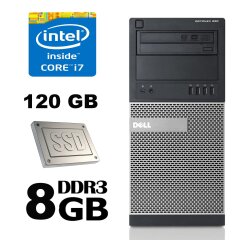 DELL 9010 Tower / Intel Core i7-3770 (4(8) ядер по 3.4-3.9GHz) / 8 GB DDR3 / 120GB SSD / DVD