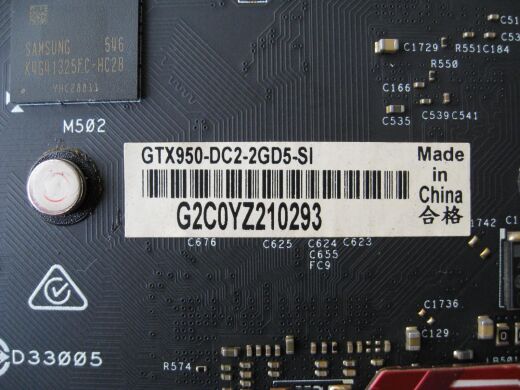 Дискретная видеокарта nVidia GeForce ASUS GTX 950, 2 GB GDDR5, 128-bit