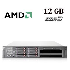 HP Proliant DL385 G6 2U / AMD Opteron 2431 (6 ядер по 2.40 GHz) / 12 GB DDR3 / No HDD