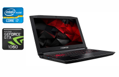 Игровой ноутбук Acer Predator G3-571 / 15.6" (1920x1080) IPS / Intel Core i7-7700HQ (4 (8) ядра по 2.8 - 3.8 GHz) / 16 GB DDR4 / 512 GB SSD / nVidia GeForce GTX 1060, 6 GB GDDR5, 192-bit / WebCam / Windows 10