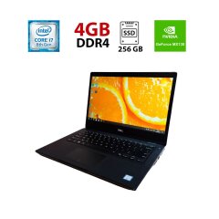 Игровой ноутбук Dell Latitude 3400 / 14" (1920х1080) IPS / Intel Core i7-8565U (4 (8) ядра по 1.8 - 4.6 GHz) / 16 GB DDR4 / 256 GB SSD / nVidia GeForce MX130, 2 GB GDDR5, 64-bit / WebCam / USB 3.0