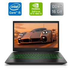Ігровий ноутбук HP Pavilion Gaming 16-a0032dx / 16" (1920x1080) IPS / Intel Core i5-10300H (4 (8) ядра по 2.5 - 4.5 GHz) / 16 GB DDR4 / 512 GB SSD / nVidia GeForce GTX 1660 Ti, 6 GB GDDR6, 192-bit / WebCam / Windows 10