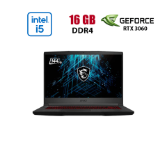Игровой ноутбук MSI GF65 Thin 10UE-083NE / 15.6" (1920x1080) IPS / Intel Core i5-10200H (6 (12) ядер по 2.5 - 4.5 GHz) / 16 GB DDR4 / 480 GB SSD / nVidia GeForce RTX 3060, 6 GB GDDR6, 192-bit / WebCam