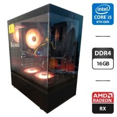 Ігровий ПК 1stPlayer Mi7 Tower / Intel Core i5-8400 (6 ядер по 2.8 - 4.1 GHz) / 16 GB DDR4 / 1000 GB SSD / AMD Radeon RX 570, 8 GB GDDR5, 256-bit / 600W