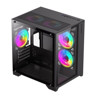 Игровой ПК FORSAGE Infinity Mini Black Tower / AMD Ryzen 5 5500 (6 (12) ядер по 3.6 - 4.2 GHz) / 8 GB DDR4 / 480 GB SSD / nVidia GeForce GTX 1660, 6 GB GDDR5, 192-bit