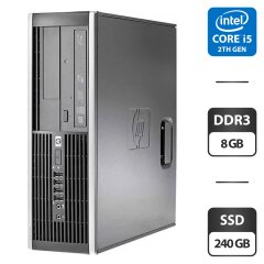Компьютер HP Compaq Elite 8200 SFF / Intel Core i5-2400 (4 ядра по 3.1 - 3.4 GHz) / 8 GB DDR3 / 240 GB SSD / Intel HD Graphics 2000 / VGA