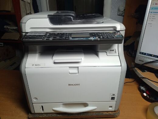 МФУ Ricoh Aficio SP3600sf / Лазерная монохромная печать / 600x600 dpi / A4 / 31 стр/мин / USB 2.0, Ethernet / Дуплекс
