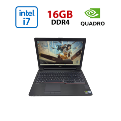 Мобільна робоча станція Fujitsu Celsius H780 / 15.6" (1920x1080) IPS / Intel Core i7-8750H (6 (12) ядер по 2.2 - 4.1 GHz) / 16 GB DDR4 / 512 GB SSD / nVidia Quadro P600, 4 GB GDDR5, 128-bit / WebCam