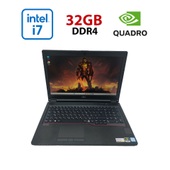 Мобільна робоча станція Fujitsu Celsius H780 / 15.6" (1920x1080) IPS / Intel Core i7-8750H (6 (12) ядер по 2.2 - 4.1 GHz) / 32 GB DDR4 / 512 GB SSD / nVidia Quadro P600, 4 GB GDDR5, 128-bit / WebCam