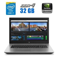 Мобільна робоча станція HP ZBook 17 G5 / 17.3" (1920x1080) IPS / Intel Core i7-8850H (6 (12) ядра по 2.6 - 4.3 GHz) / 32 GB DDR4 / 480 GB SSD / nVidia Quadro P3200, 6 GB GDDR5, 192-bit / WebCam