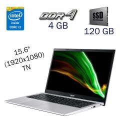 Ноутбук Acer Aspire A315-58 / 15.6" (1920x1080) TN / Intel Core i3-1115G4 (2 (4) ядра по 3.0 - 4.1 GHz) / 4 GB DDR4 / 120 GB SSD / Intel UHD Graphics 11 Generations / WebCam