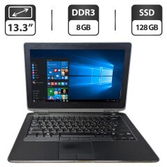 Ноутбук Б-класс Dell Latitude E6320 / 13.3" (1366x768) TN / Intel Core i5-2520M (2 (4) ядра по 2.5 - 3.2 GHz) / 8 GB DDR3 / 128 GB SSD / Intel HD Graphics 3000