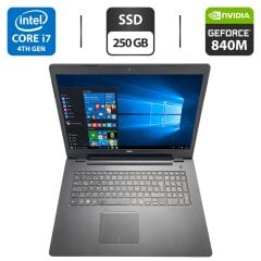 Ноутбук Dell Inspiron 17 P26E / 17.3" (1600x900) TN / Intel Core i7-4510U (2 (4) ядра по 2.0 - 3.1 GHz) / 8 GB DDR3 / 250 GB SSD / nVidia GeForce 840M, 2 GB GDDR3, 64-bit / WebCam / DVD-ROM