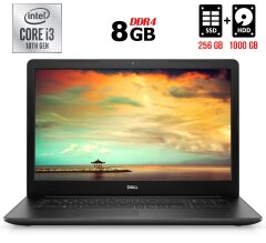 Ноутбук Dell Inspiron 3793 / 17.3" (1920x1080) TN / Intel Core i3-1005G1 (2 (4) ядра по 1.2 - 3.4 GHz) / 8 GB DDR4 / 256 GB SSD NEW + 1000 GB HDD / Intel UHD Graphics / WebCam / DVD-RW / USB 3.1 / HDMI