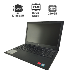 Ноутбук Dell Vostro 3580 / 15.6" (1920x1080) TN / Intel Core i7-8565U (4 (8) ядра по 1.8 - 4.6 GHz) / 16 GB DDR4 / 240 GB SSD / AMD Radeon 520, 2 GB GDDR5, 64-bit / WebCam / HDMI