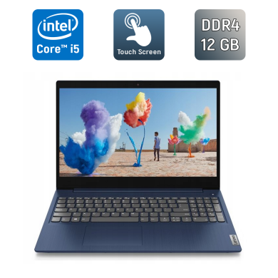 Ноутбук Lenovo IdeaPad 3 / 15.6" (1366x768) TN Touch / Intel Core i5-10210U (4 (8) ядра по 1.6 - 4.2 GHz) / 12 GB DDR4 / 256 GB SSD / Intel UHD Graphics / WebCam / HDMI Ноутбук Lenovo IdeaPad 3 / 15.6" (1366x768) TN Touch / Intel Core i5-10210U (4 (8) ядра по 1.6 - 4.2 GHz) / 12 GB DDR4 / 256 GB SSD / Intel UHD Graphics / WebCam / HDMI