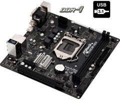 Нова материнська плата ASRock H310CM-HDV / Socket LGA1151 / USB 3.1