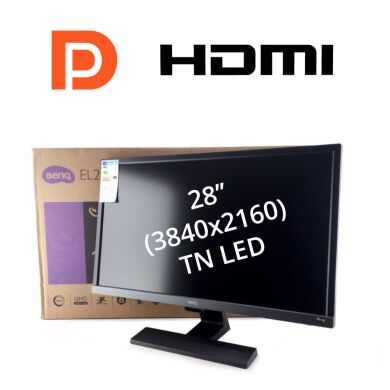 Новий монітор Benq EL2870U / 28" (3840x2160) TN LED / 2x HDMI, 1x DP, 1x Audio port / вбудовані динаміки 2x 2W