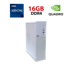 Рабочая станция 2E 2E-V90W-400 SFF / Intel Xeon E5-2660 v4 (14 (28) ядер по 2.0 - 3.2 GHz) / 16 GB DDR4 / 256 GB SSD NVMe / nVidia Quadro T400, 2 GB GDDR6, 64-bit / Win 10 non Lic