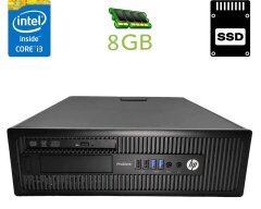 Системный блок HP ProDesk 600 G1 SFF / Intel Core i3-4130 (2 (4) ядра по 3.4 GHz) / 8 GB DDR3 / 120 GB SSD / Intel HD Graphics 4400 / 240W / DVD-RW / DisplayPort