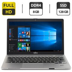 Ультрабук Б-клас Fujitsu LifeBook S936 / 13.3" (1920x1080) TN / Intel Core i7-6600U (2 (4) ядра по 2.6 - 3.4 GHz) / 8 GB DDR4 / 128 GB SSD / Intel HD Graphics 520 / WebCam / HDMI