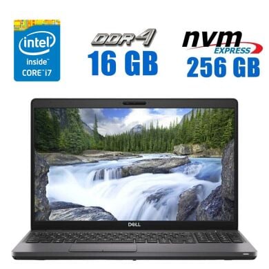 Ультрабук Dell Latitude 5501 / 15.6" (1920x1080) TN / Intel Core i7-9850H (6 (12) ядра по 2.6 - 4.6 GHz) / 16 GB DDR4 / 256 GB SSD M.2 / Intel UHD Graphics 630 / WebCam / Win 10 Pro Lic