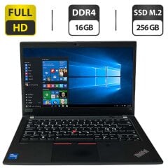 Ультрабук Lenovo ThinkPad T14 Gen 2 / 14" (1920x1080) IPS / Intel Core i5-1135G7 (4 (8) ядра по 4.2 GHz) / 16 GB DDR4 / 256 GB SSD M.2 / Intel Iris Xe Graphics / WebCam