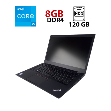 Ультрабук Lenovo ThinkPad T460s / 14" (1920x1080) IPS / Intel Core i5-6200U (2 (4) ядра по 2.3 - 2.8 GHz) / 8 GB DDR4 / 120 GB SSD / Intel HD Graphics 520 / WebCam Ультрабук Lenovo ThinkPad T460s / 14" (1920x1080) IPS / Intel Core i5-6200U (2 (4) ядра по 2.3 - 2.8 GHz) / 8 GB DDR4 / 120 GB SSD / Intel HD Graphics 520 / WebCam