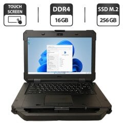 Защищенный ноутбук Dell Latitude 5420 Rugged / 14" (1920x1080) IPS Touch / Intel Core i5-8350U (4 (8) ядра по 1.7 - 3.6 GHz) / 16 GB DDR4 / 256 GB SSD M.2 / Intel UHD Graphics 620 / WebCam / Два АКБ