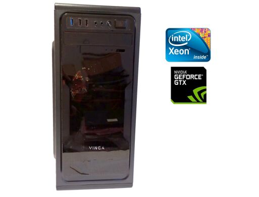 Ігровий ПК Vinga Tower / Intel Xeon E5 2620 v2 (6 (12) ядер по 2.1 - 2.6 GHz) / 16 GB DDR3 / 128 GB SSD + 1000 GB HDD / nVidia GeForce GTX 650, 2 GB GDDR5, 128-bit / 400W Ігровий ПК Vinga Tower / Intel Xeon E5 2620 v2 (6 (12) ядер по 2.1 - 2.6 GHz) / 16 GB DDR3 / 128 GB SSD + 1000 GB HDD / nVidia GeForce GTX 650, 2 GB GDDR5, 128-bit / 400W