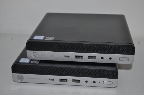 Неттоп HP ProDesk 600 G3 Mini PC USFF / Intel Core i3-7100T (2 (4) ядра по 3.4 GHz) / 8 GB DDR4 / 250 GB HDD / Intel HD Graphics 630 / Без OC + Блок питания