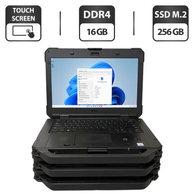 Захищений ноутбук Dell Latitude 5420 Rugged / 14" (1920x1080) IPS Touch / Intel Core i5-8350U (4 (8) ядра по 1.7 - 3.6 GHz) / 16 GB DDR4 / 256 GB SSD M.2 / Intel UHD Graphics 620 / WebCam / Стилус / Два АКБ