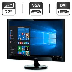 Монитор Б-класс Fujitsu L line SL22W-1 / 22" (1680x1050) TN / VGA, DVI + Кабели (VGA или&nbsp;DVI на выбор) и блок питания в комплекте
