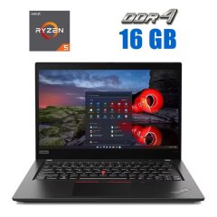 Ультрабук Lenovo ThinkPad X395 / 13.3" (1920x1080) IPS / AMD Ryzen 5 PRO 3500U (4 (8) ядра по 2.1 - 3.7 GHz) / 16 GB DDR4 / 512 GB SSD M.2 / AMD Radeon RX Vega 8 Graphics / WebCam / Windows 10 Pro