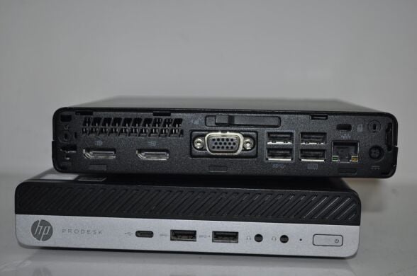 Неттоп HP ProDesk 600 G3 Mini PC USFF / Intel Core i3-7100T (2 (4) ядра по 3.4 GHz) / 8 GB DDR4 / 250 GB HDD / Intel HD Graphics 630 / Без OC + Блок питания