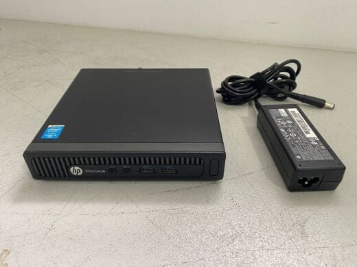 Неттоп HP EliteDesk 800 G1 USFF / Intel Core i5-4590T (4 ядра по 2.0 - 3.0 GHz) / 8 GB DDR3 / 128 GB SSD / Intel HD Graphics 4600 / Wi-Fi / Блок питания