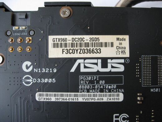 Дискретная видеокарта GeForce ASUS GTX 960, 2GB GDDR5, 128-bit