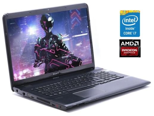 Ноутбук Sony Vaio SVE171E13M / 17.3" (1920x1080) TN / Intel Core i7-3632QM (4 (8) ядра по 2.2 - 3.2 GHz) / 8 GB DDR3 / 480 GB SSD / AMD Radeon HD 7510, 1 GB GDDR3, 128-bit / WebCam / Win 11