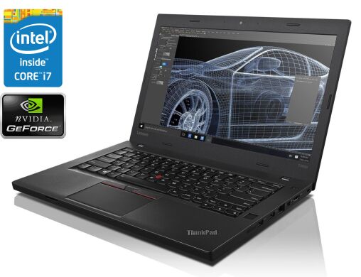 Ігровий ноутбук Lenovo ThinkPad T460P / 14" (2560x1440) IPS / Intel Core i7-6700HQ (4 (8) ядра по 2.6 - 3.5 GHz) / 8 GB DDR4 / 512 GB SSD / nVidia GeForce 940MX, 2 GB GDDR5, 64-bit / WebCam