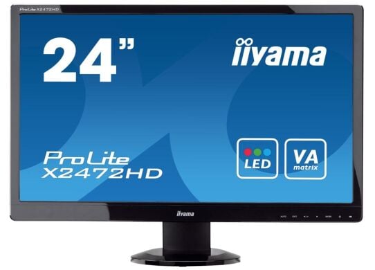 Монитор iiyama ProLite E2472HD / 24" (1920x1080) VA / 1x HDMI, 1x DVI, 1x VGA + кабель питания Монитор iiyama ProLite E2472HD / 24" (1920x1080) VA / 1x HDMI, 1x DVI, 1x VGA + кабель питания