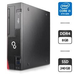 Компьютер Fujitsu Esprimo D957 E85 SFF / Intel Core i5-6500 (4 ядра по 3.2 - 3.6 GHz) / 8 GB DDR4 / 240 GB SSD / Intel HD Graphics 530 / 280W