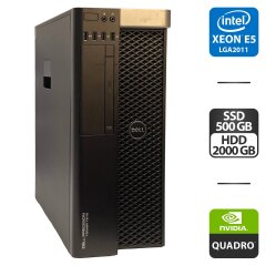 Рабочая станция Dell Precision T7810 Tower / 2x Intel Xeon E5-2623 v3 (4 (8) ядра по 3.0 - 3.5 GHz) / 64 GB DDR4 / 500 GB SSD + 2000 GB HDD / nVidia Quadro K4200, 4 GB GDDR5, 256-bit / 825W / DVD-ROM