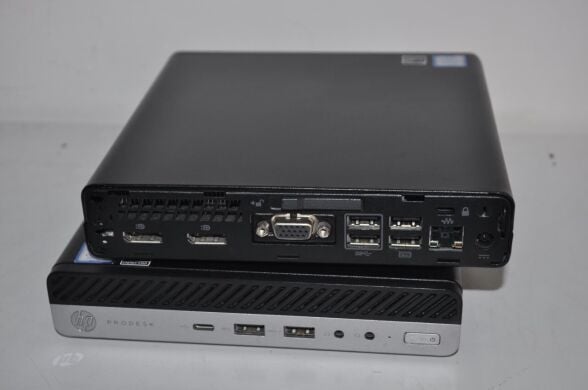 Неттоп HP ProDesk 600 G3 Mini PC USFF / Intel Core i3-7100T (2 (4) ядра по 3.4 GHz) / 8 GB DDR4 / 250 GB HDD / Intel HD Graphics 630 / Без OC + Блок питания