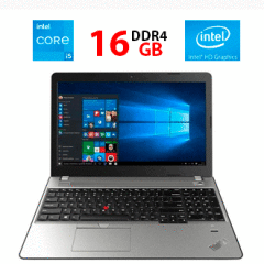 Ноутбук Lenovo ThinkPad E570 / 15.6" (1366x768) TN / Intel Core i5-7200U (2 (4) ядра по 2.5 - 3.1 GHz) / 16 GB DDR4 / 128 GB SSD / Intel HD Graphics 620
